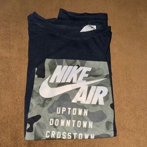 Nike Air Camouflage Logo Tee - Black & Olive Green